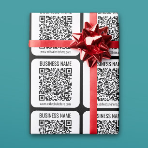 Papel De Regalo Código QR instantáneo (ingrese la URL de su sitio