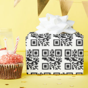 Papel De Regalo Código QR travieso o agradable