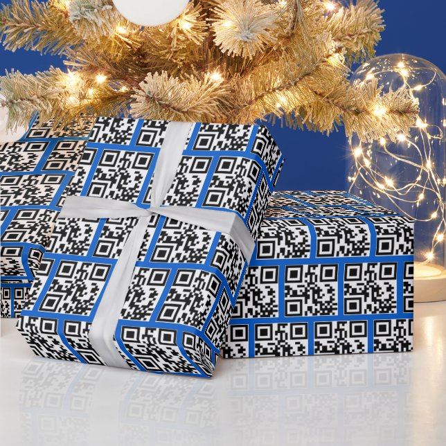 Papel De Regalo Códigos QR de vacaciones felices (Vacaciones)