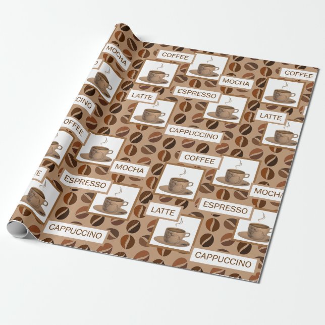 Papel De Regalo Coffee (Desenrollado)
