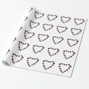 Papel De Regalo Coffee Love Coffee Bean Heart