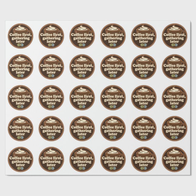 Papel De Regalo Coffee Lover Daily Ritual Sticker (Superficie plana)