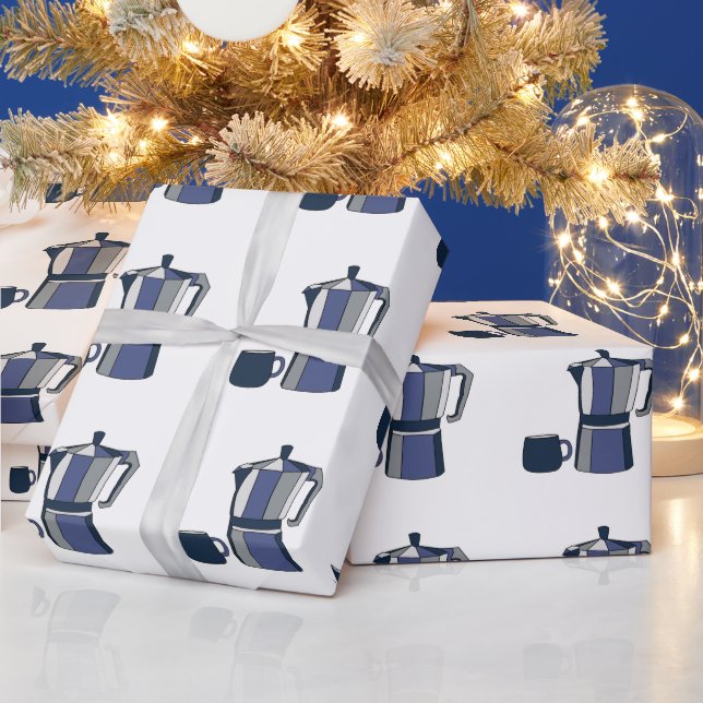 Papel De Regalo Coffee Pot Café Mug Cumpleaños (Vacaciones)