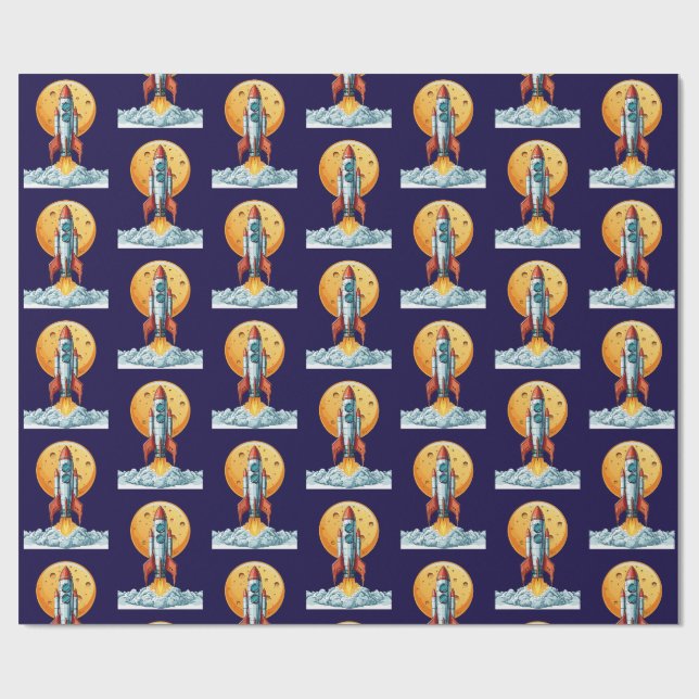 Papel De Regalo cohete (Superficie plana)