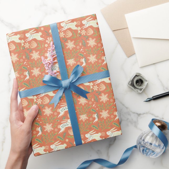 Papel De Regalo Cojín decorativo Rabbit Florals (Regalar)