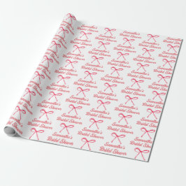 Papel De Regalo Cojinete Rosa Personalizado para Fiesta de Despedi