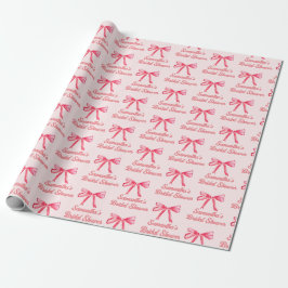 Papel De Regalo Cojinete Rosa Personalizado para Fiesta de Despedi