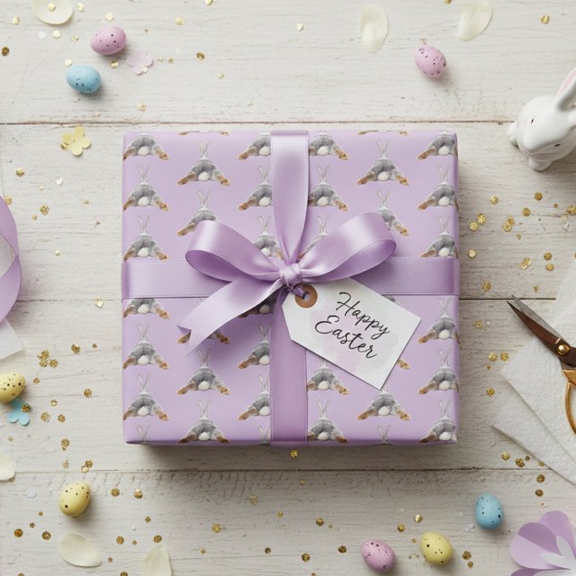 Papel De Regalo Cola de conejo divertido lindo Pascua primavera (Subido por el creador)