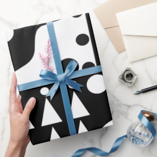 Papel De Regalo Colcha Retro (negro y blanco)