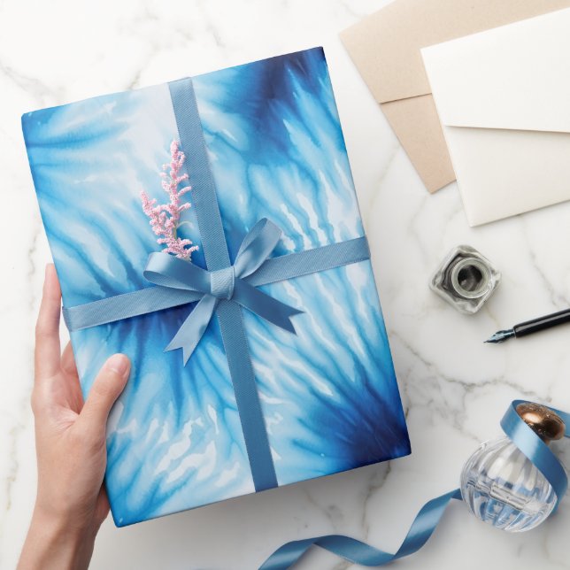 Papel De Regalo Cole azul de arena blanca Aqua (Regalar)