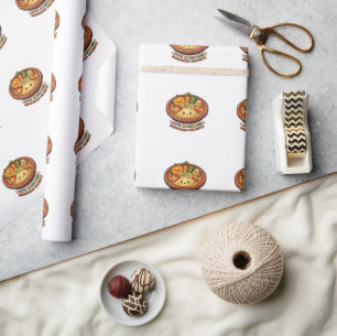 Papel De Regalo Colección Cute Kawaii Couscous Marroquí para Reuni