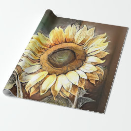 Papel De Regalo Colección De Arte Moderno De Sunflowers On Window