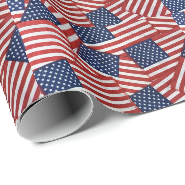 Papel De Regalo Colección de banderas de Estados Unidos (Esquina del rollo)