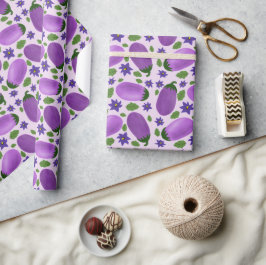 Papel De Regalo Colección de berenjenas Blush & Bloom - Lila suave