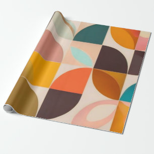 Papel De Regalo Colección de cuadrados abstractos de moda retro