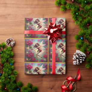 Papel De Regalo Colección de Hadas de Navidad - Cabello Rojo Casta