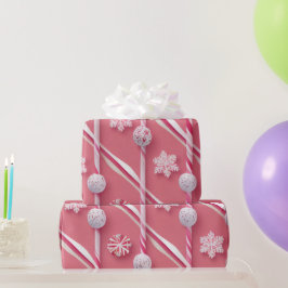 Papel De Regalo Colección de Lane de Candy Blanco Rosa