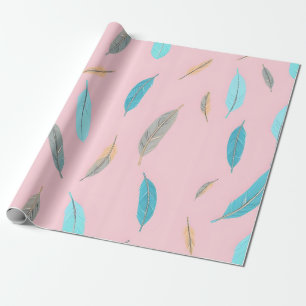 Papel De Regalo Colección de lujo Boho de Plumas Populares