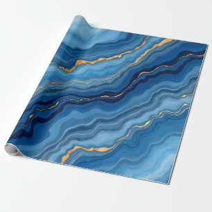 Papel De Regalo Colección de mármol azul de Azure