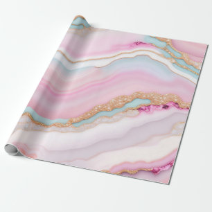 Papel De Regalo Colección de moda de mármol rosa rosa claro