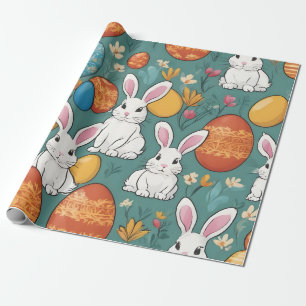 Papel De Regalo Colección de Pascuas de Semana Santa para Conejito