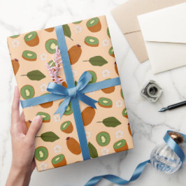 Papel De Regalo Colección de patrones de cesta de fruta - Kiwi Wra