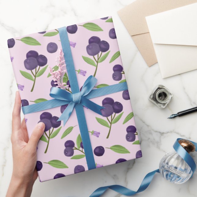 Papel De Regalo Colección de patrones de cesta de frutas - Blueber (Regalar)