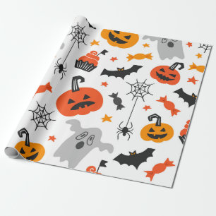 Papel De Regalo Colección de símbolos de halloween