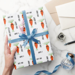 Papel De Regalo Colección de Zanahorias Geniales