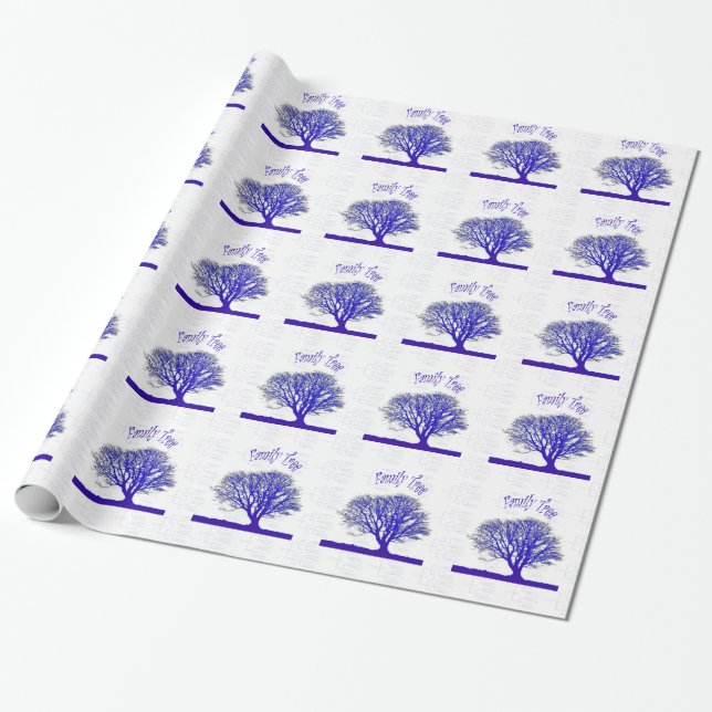 Papel De Regalo Colección del árbol de familia (Desenrollado)