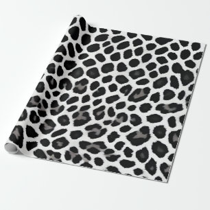 Papel De Regalo Colección elegante de Leopardo Blanco de lujo popu