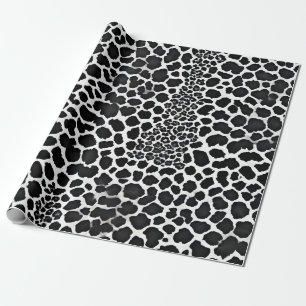 Papel De Regalo Colección elegante de Leopardo Blanco Moderno de l
