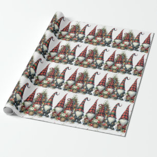 Papel De Regalo Colección Gnome de navidades