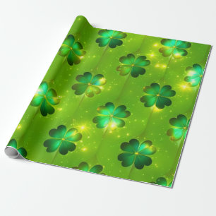 Papel De Regalo Colección Green Popular St Patrick's Day Clover