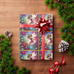 Papel De Regalo Colección Hada de Navidad - Cabello Rojizo Cobre