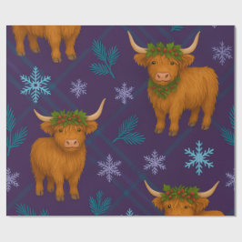 Papel De Regalo Colección Highland Holly SnowFall