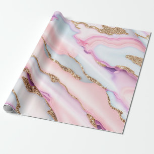 Papel De Regalo Colección moderna de mármol rosa claro rosa agate