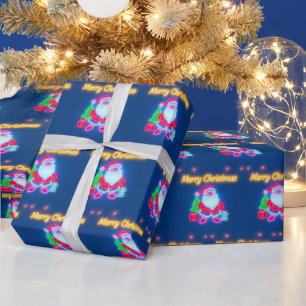 Papel De Regalo Colección navideña de Navidades modernos neones