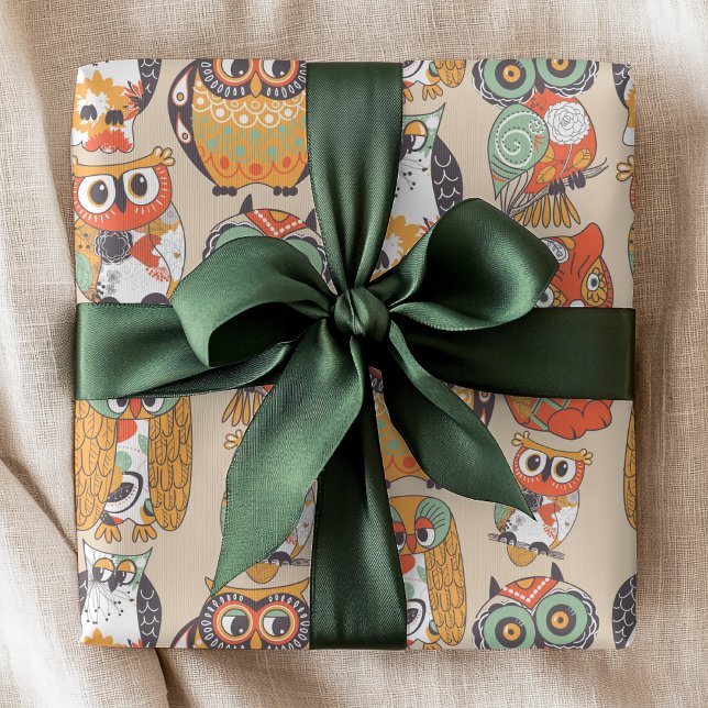 Papel De Regalo Colección Owl Be | Ilustraciones de lechuza modern (Subido por el creador)