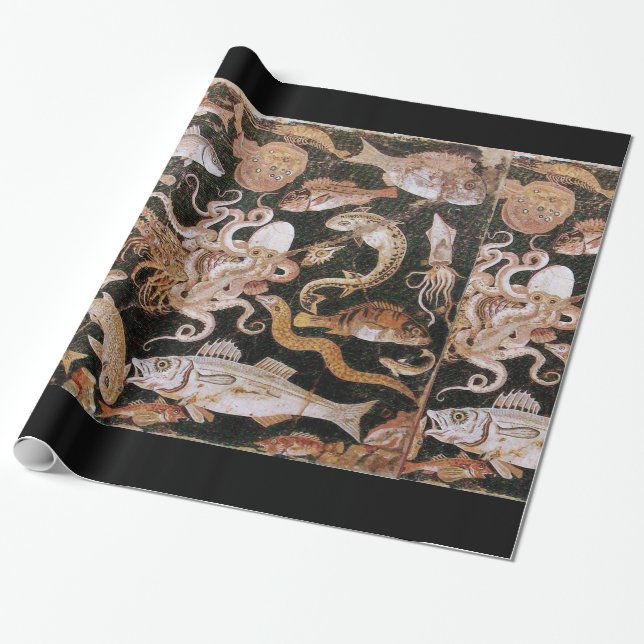 PAPEL DE REGALO COLECCIÓN POMPEII / OCÉANO - ESCENA DE VIDA EN EL  (Desenrollado)