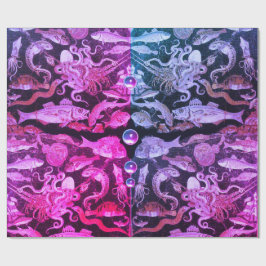 Papel De Regalo COLECCIÓN POMPEII/VIDA MARÍTIMA Náutica Azul rosad