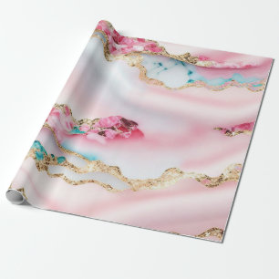 Papel De Regalo Colección popular de ácaros de mármol rosa claro a