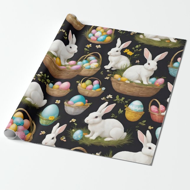Papel De Regalo Colección popular feliz de Pascua (Desenrollado)