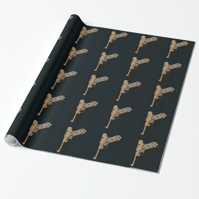 Papel De Regalo Colector antiguo grabado del arma (Desenrollado)