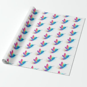 Papel De Regalo Colibrí arcoiris exótica