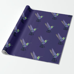 Papel De Regalo Colibrí púrpura