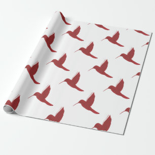 Papel De Regalo Colibrí rojo