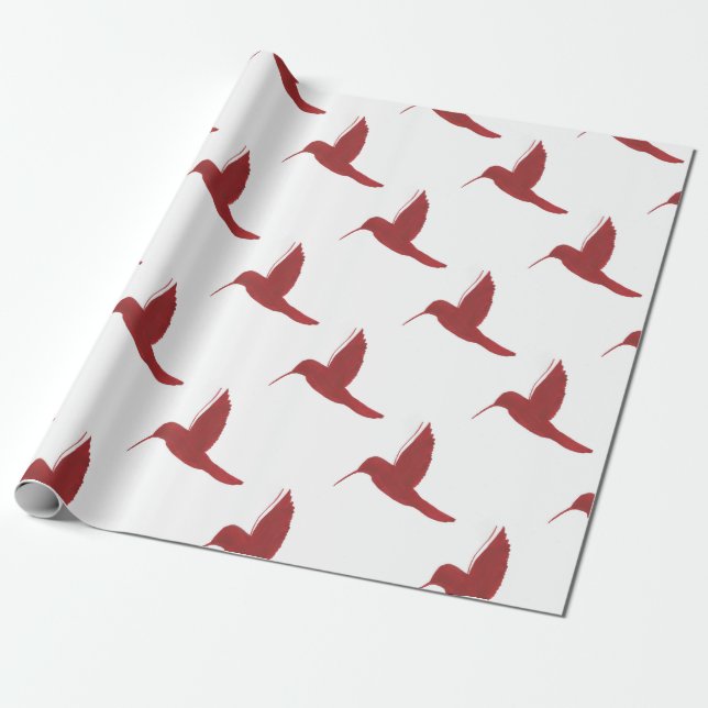 Papel De Regalo Colibrí rojo (Desenrollado)