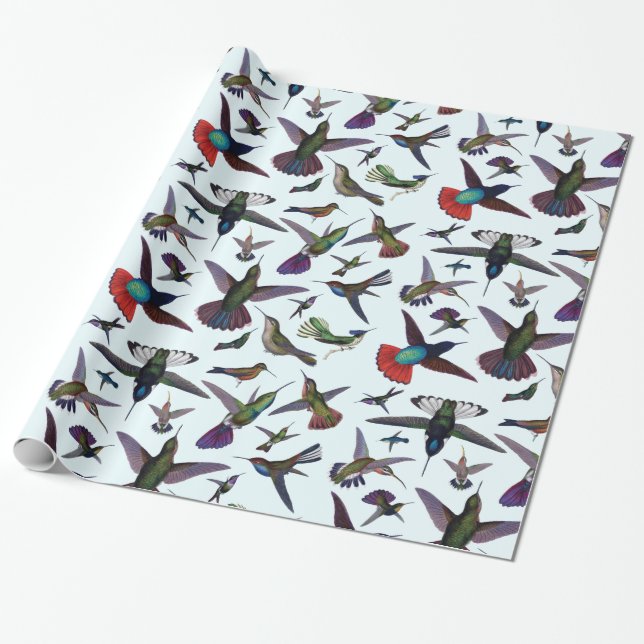 Papel De Regalo Colibríes (Desenrollado)