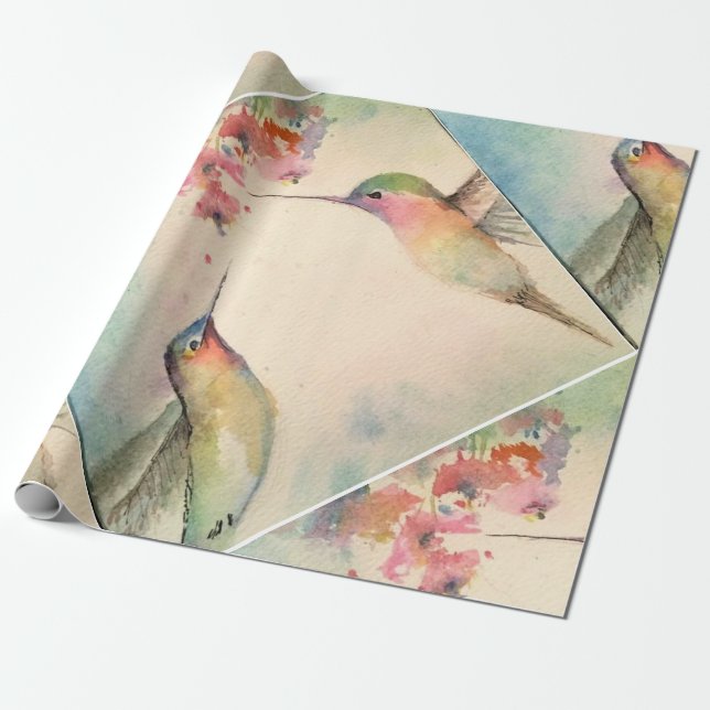 Papel De Regalo colibríes (Desenrollado)